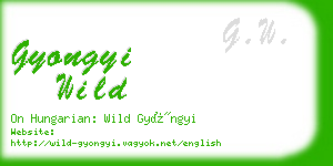 gyongyi wild business card